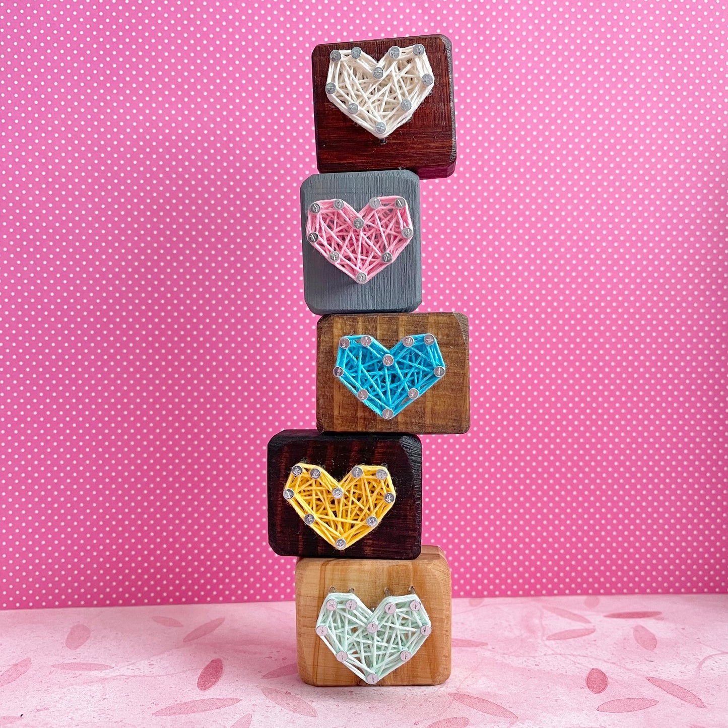 Mini Wooden String Art Magnets
