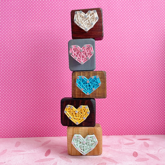 Mini Wooden String Art Magnets