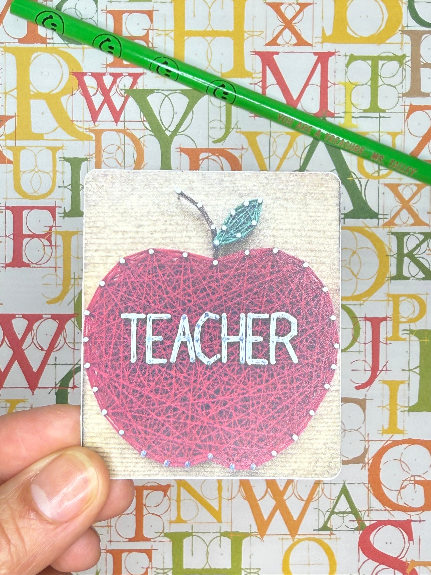 Teacher Apple Sticker