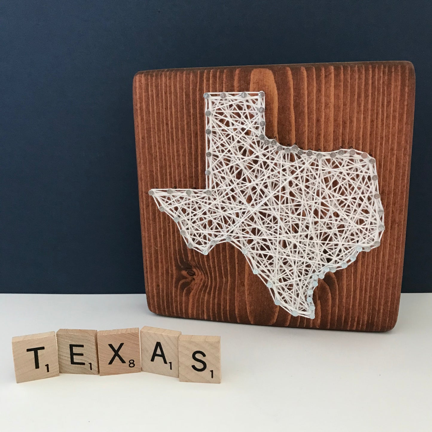 DIY String Art Texas Sign
