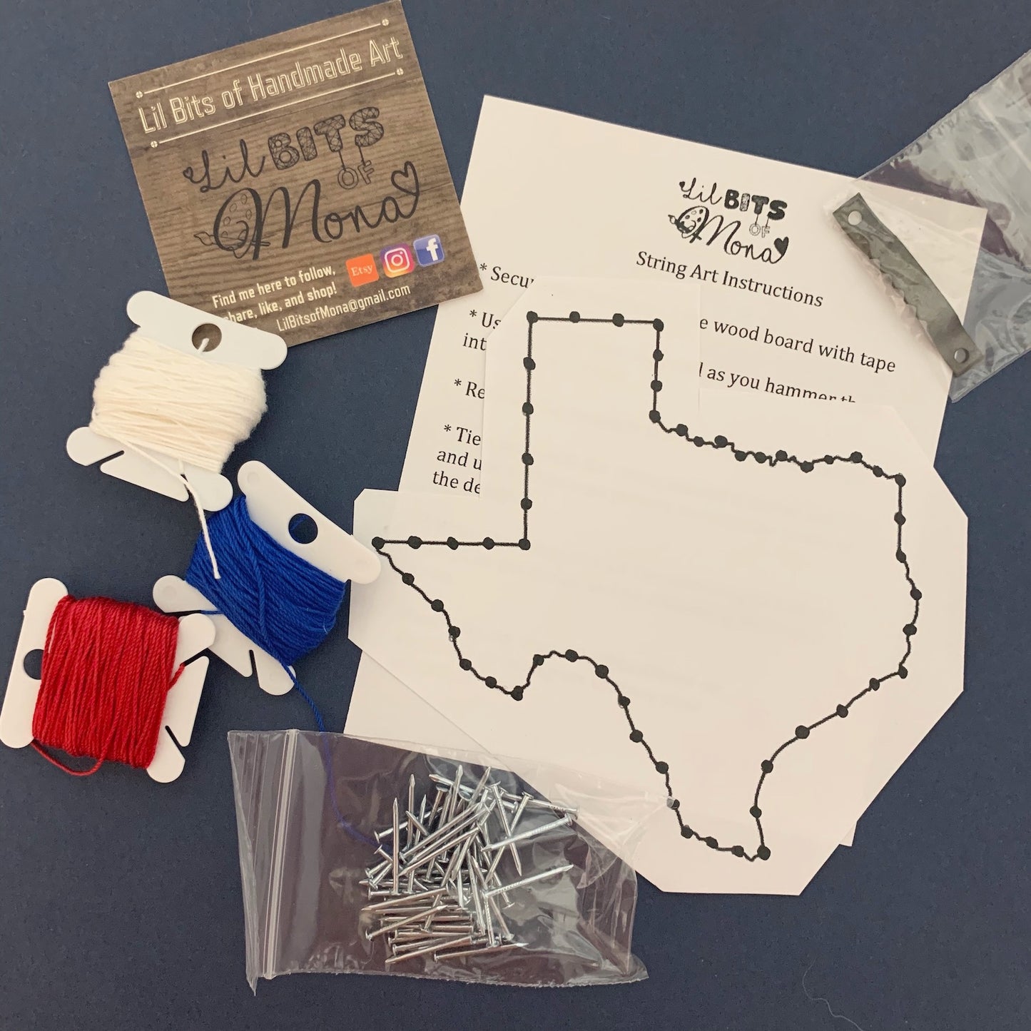 DIY String Art Texas Sign